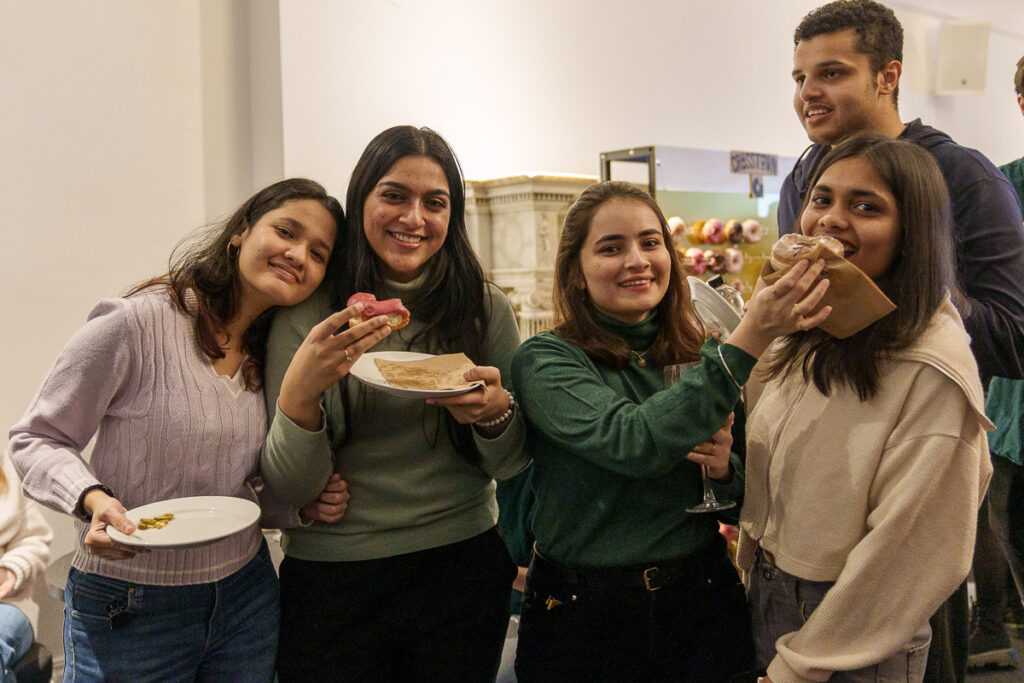 students posing for photo.