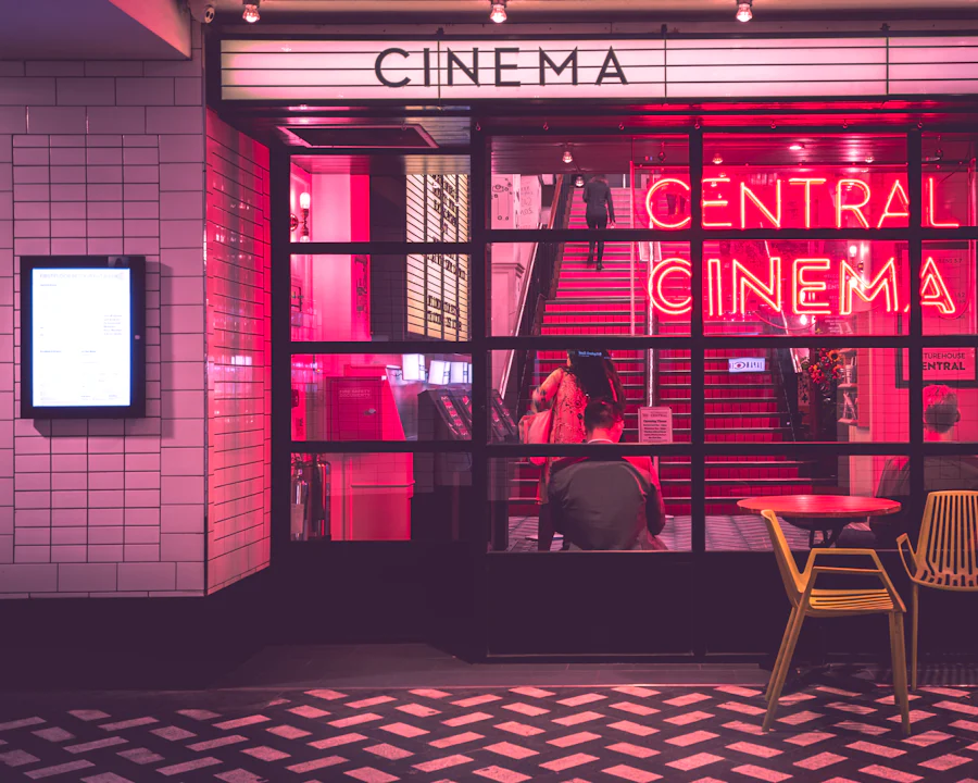 A picture of outside a cinema 