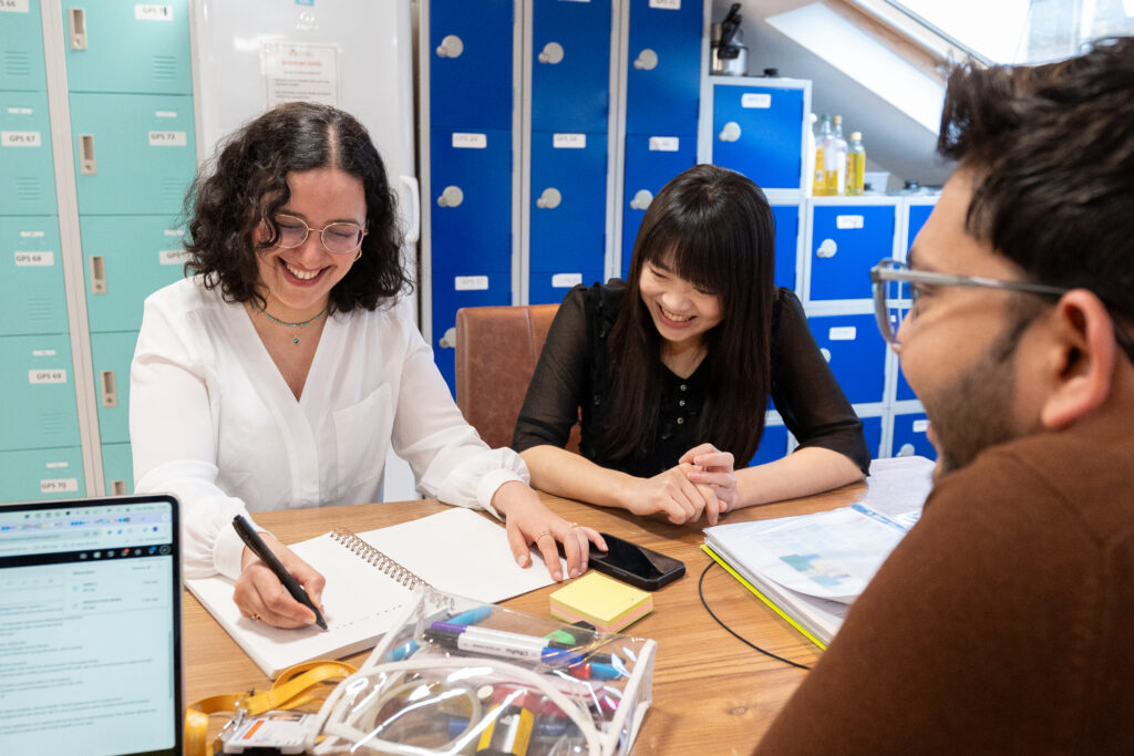 A group of students revising 